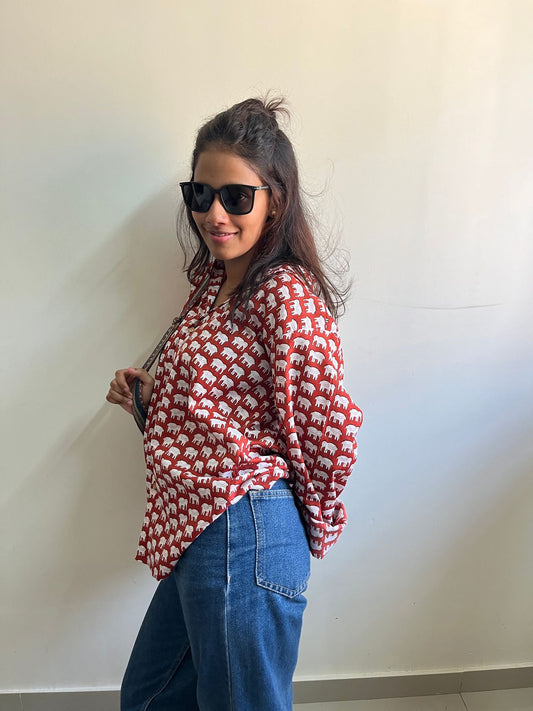 Womia Red Mini Ella shirt